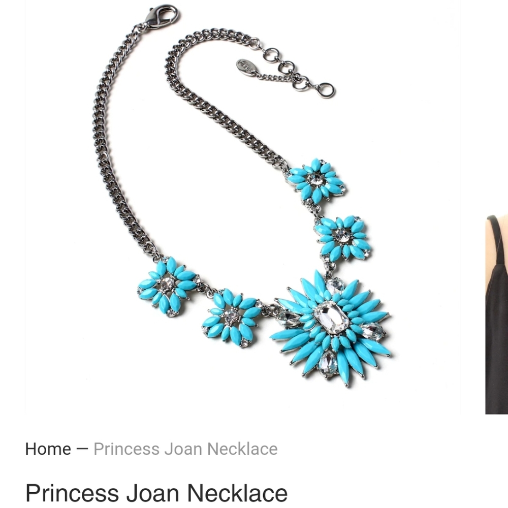 Amrita Singh Princess Joan Statement Necklace in Turquoise & Austrian Crystals
